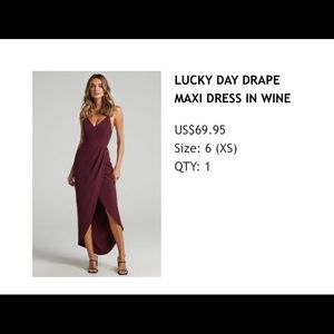 Showpo Lucky Day Drape Maxi